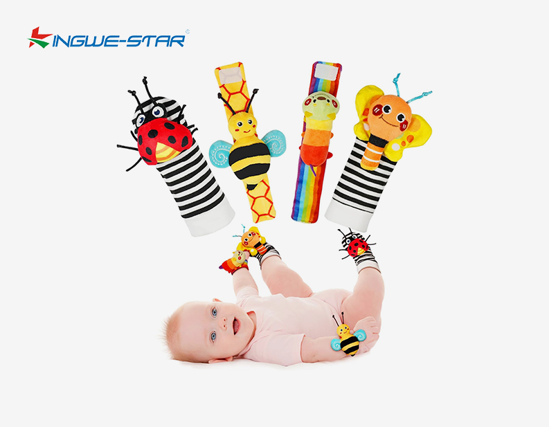Baby Wrist Rattle Socks and Foot Finder Set